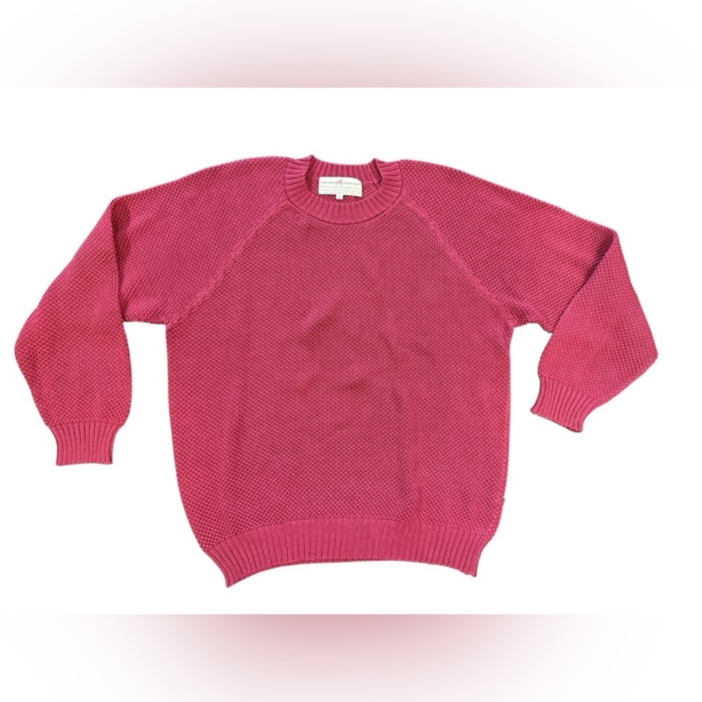 Vintage Peruvian Connection Hand Knitted Cotton Sweater Size Large
